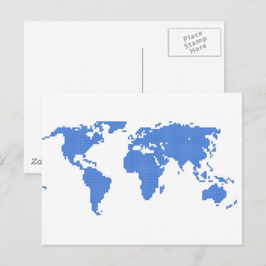 Wereldkaart Briefkaart (Voorkant / Achterkant)