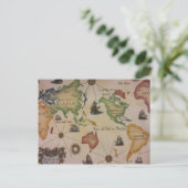 Wereldkaart Briefkaart (Staand voorkant)