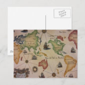 Wereldkaart Briefkaart (Voorkant / Achterkant)