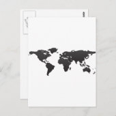 Wereldkaart Briefkaart (Voorkant / Achterkant)