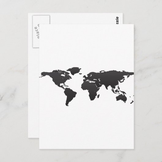 Wereldkaart Briefkaart (Voorkant / Achterkant)