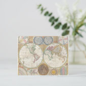 Wereldkaart Briefkaart (Staand voorkant)