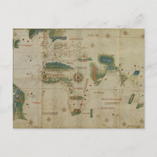 Wereldkaart Briefkaart (Voorkant)