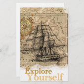  Wereldkaart Briefpapier (Voorkant / Achterkant)