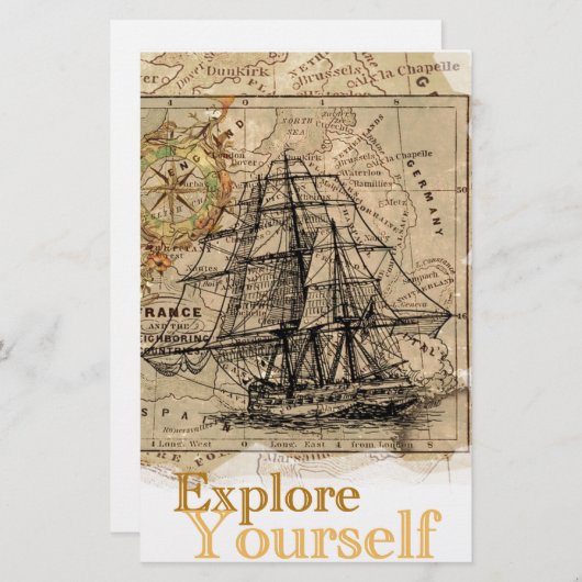  Wereldkaart Briefpapier (Voorkant / Achterkant)