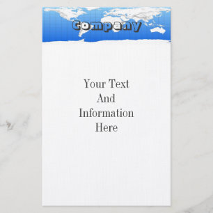 wereldkaart briefpapier