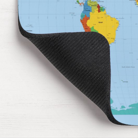 Wereldkaart Bright Muismat (Hoek)