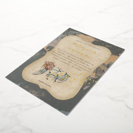 wereldkaart bruiloft rustige tandem folie uitnodiging