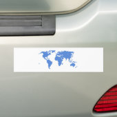 wereldkaart bumpersticker (Op auto)
