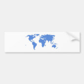 wereldkaart bumpersticker (Voorkant)