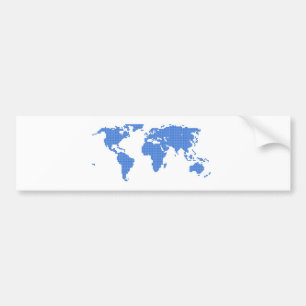 wereldkaart bumpersticker