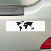 Wereldkaart Bumpersticker (Op auto)