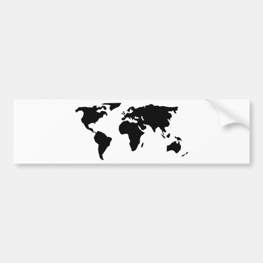Wereldkaart Bumpersticker (Voorkant)
