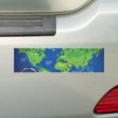 Wereldkaart Bumpersticker (Op auto)