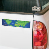 Wereldkaart Bumpersticker (Op Truck)
