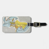 WERELDKAART, c1300. Bagagelabel (Voorkant horizontaal)