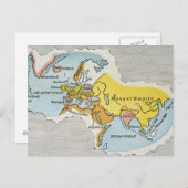 WERELDKAART, c1300. Briefkaart (Voorkant / Achterkant)