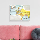 WERELDKAART, c1300. Canvas Afdruk (Insitu (Woonkamer))