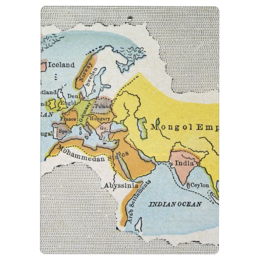 WERELDKAART, c1300. Klembord (Achterkant)