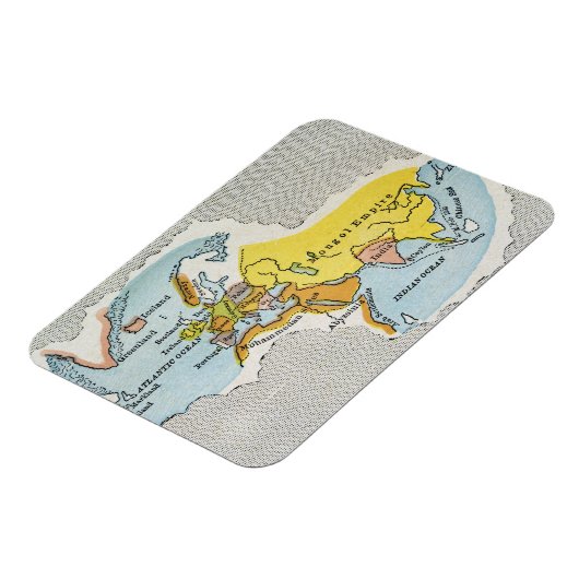 WERELDKAART, c1300. Magneet (Linkerzijde)