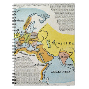 WERELDKAART, c1300. Notitieboek