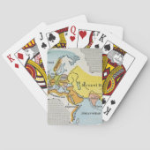 WERELDKAART, c1300. Pokerkaarten (Achterkant)