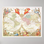 Wereldkaart c1694 Extra groot Poster (Voorkant)