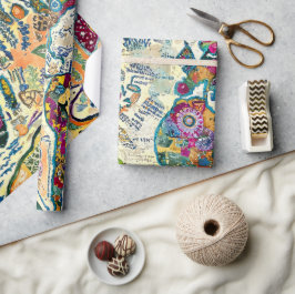 Wereldkaart  cadeaupapier