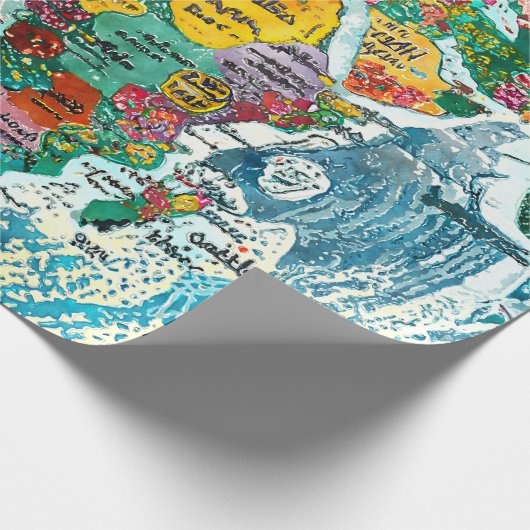 Wereldkaart cadeaupapier (Hoek)