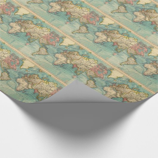  Wereldkaart Cadeaupapier (Hoek)