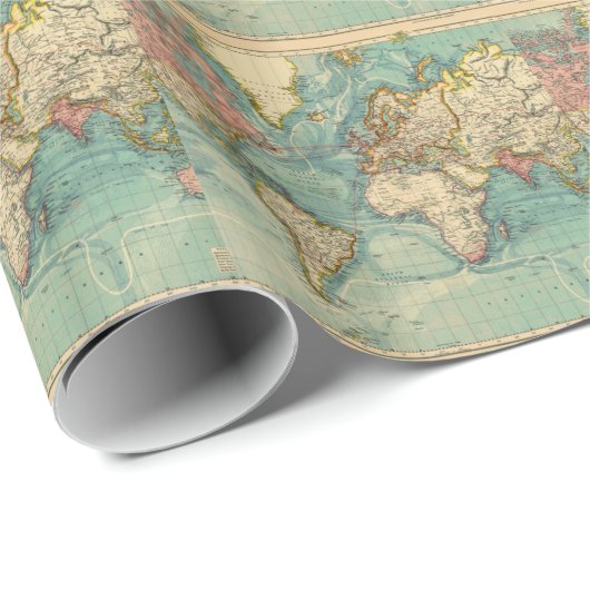  Wereldkaart Cadeaupapier (Rol Hoek)