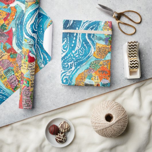 Wereldkaart cadeaupapier (Crafts)