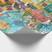 Wereldkaart  cadeaupapier (Hoek)