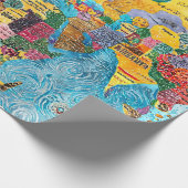 Wereldkaart  cadeaupapier (Hoek)