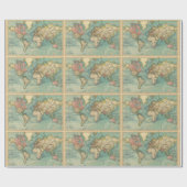  Wereldkaart Cadeaupapier (Vlak)