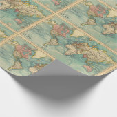  Wereldkaart Cadeaupapier (Hoek)