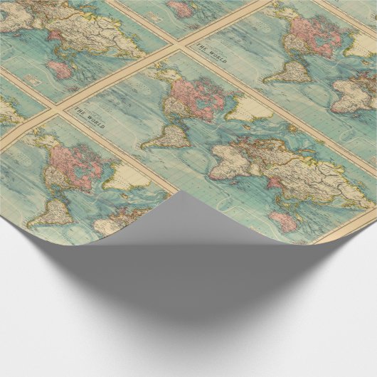 Wereldkaart Cadeaupapier (Hoek)