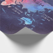 wereldkaart cadeaupapier (Hoek)