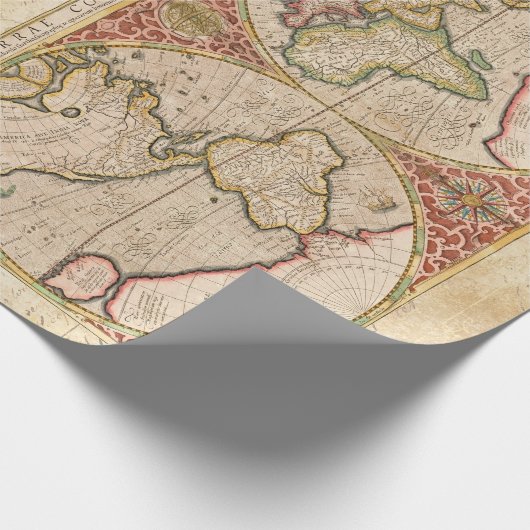 Wereldkaart Cadeaupapier (Hoek)