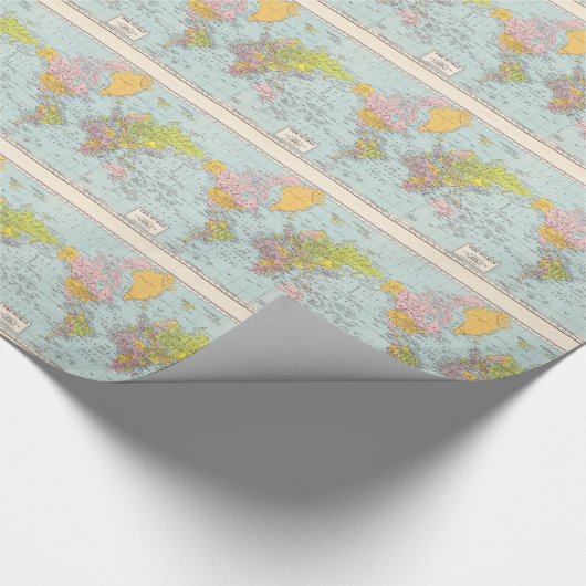 Wereldkaart Cadeaupapier (Hoek)