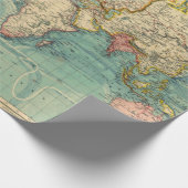  Wereldkaart Cadeaupapier (Hoek)