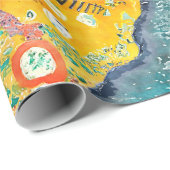 Wereldkaart cadeaupapier (Rol Hoek)