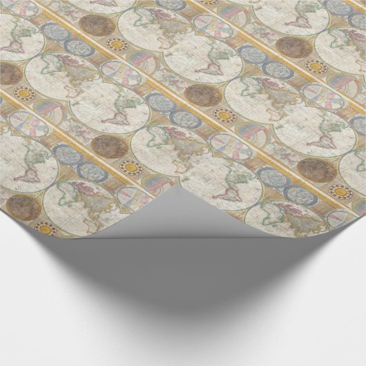  WERELDKAART CADEAUPAPIER (Hoek)