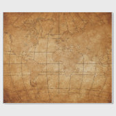 wereldkaart cadeaupapier (Vlak)