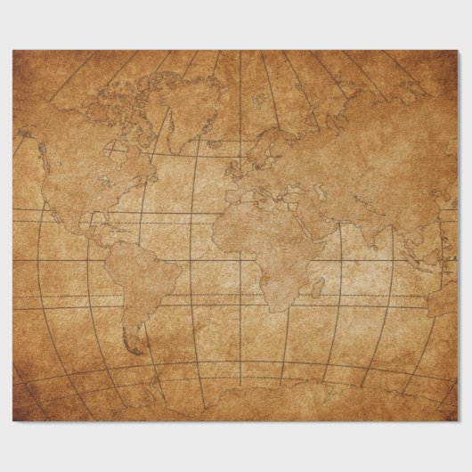 wereldkaart cadeaupapier (Vlak)