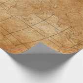 wereldkaart cadeaupapier (Hoek)