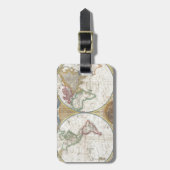 wereldkaart cadeaus bagagelabel (Voorkant verticaal)