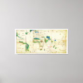 Wereldkaart Cantino Planisphere (1502) Canvas Afdruk (Voorkant)