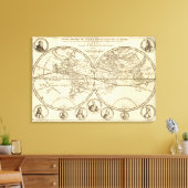 Wereldkaart Canvas Afdruk (Insitu (Woonkamer))