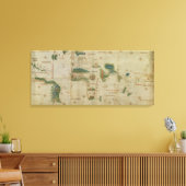 Wereldkaart Canvas Afdruk (Insitu (Woonkamer))